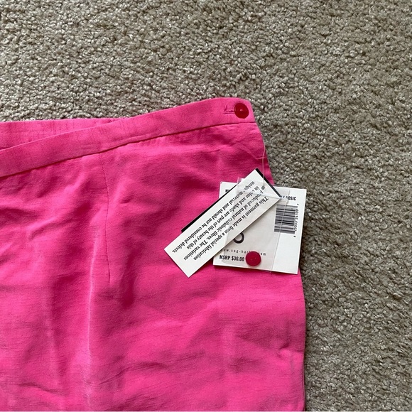 NWT ~ VTG ~ 1990s ~ Sag Harbor ~ Fuchsia Pull On Ankle Pants ~ Size 18 - Picture 4 of 6